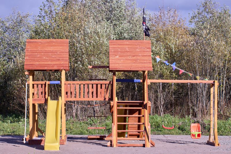 Wooden Swing Set Installation in Overland Park, KS